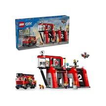 LEGO® City İtfaiye Kamyonlu İtfaiye Merkezi 60414 6+ Yaratıcı Oyuncak Yapım Seti - 843 Parça
