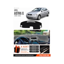 Opel Astra G 1998-2008 Uyumlu Torpido Koruma, Torpido Örtüsü, Torpido Kılıfı - Siyah-gri - Op002