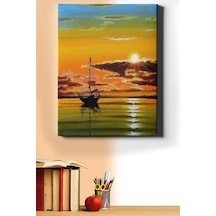 Webstyle Sayılarla Boyama Seti Kasnaklı Okyanusta Gün Batımı 40 X 50 Cm