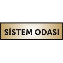 Sistem Odası Yazılı Kapı Levhası ,Yönlendirme Levhası ,Gold