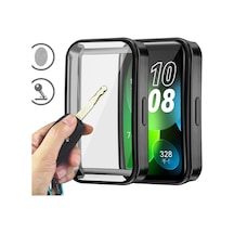 Samsung Galaxy Fit3 İle Uyumlu Silikon Kasa Ekran Koruyucu 360 Tam Kapatan Çerceve Pc Kasa Koruma Silikon Çerçeve Siyah Çok Renkli