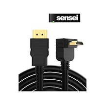 S-90down-hdtv 4k 2.0v 3d 1.5 Metre 90 Derece Açılı L Tipi Altın Uçlu Hdmı Kablo