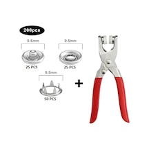 Metal Çıtçıtlı Düğme Pensesi Ve Düğmesi 25 Set Karışık Renk