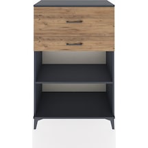 Hyperion Dolap Tek Raflı 2 Çekmeceli 88x44x134 Antrasit-çam Antrasit