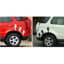 Üç Kişi Yürüyüş Tırmanma Spor Vücut Araba Sticker