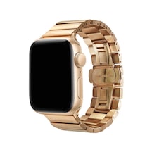 Mobilefix Watch Ultra 49mm Kordon Uyumlu Krd-41 Metal Strap Kayış Clo- Rose Gold