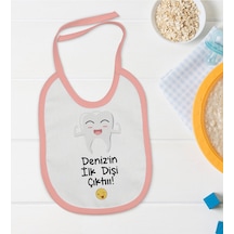 BK Kids Kişiye Özel Pembe Bebek Mama Önlüğü - Model 92 Pembe