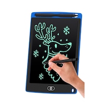 Dijital Kalemli Çizim Yazı Tahtası Not Yazma Eğitim Tableti Writing Tablet 8,5 Inç Mavi