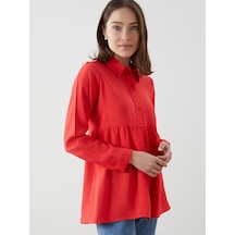 Lcw Comfort Kırmızı Regular Fit Kadın Gömlek Tunik