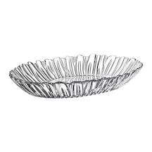 10547 Aurora 25cm Oval Cam Kayık Servis Meyve Tabağı Şeffaf