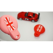 Mini Cooper Uyumlu S Roadster R50 R53 F54 F55 F56 Silikon Anahtar Pembe