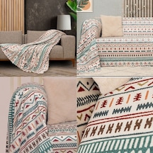 Latuda Concept Softmicro Etnik Desenli Boho Koltuk Örtüsü, Tv Battaniyesi 180 x 300 CM