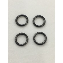 Karantuhafiye Çanta Halkası Yuvarlak Yaylı Klips 2 Cm 4 Lü Set Antrasit Antrasit