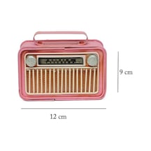 Dekoratif Metal Radyo C1322 Pembe Renk 1 Ad