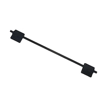 Zethome Yale Paslanmaz Duvara Monte Uzun Havluluk Siyah 40Cm Siyah