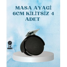 Mey İthalat Kilitsiz Mobilya Tekerleği 6 Cm 4 Adet Dayanıklı Tasarım Çok Renkli