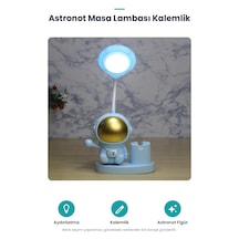 Astronot Figürlü Masa Lambası Kalemlik Çok  Renkli