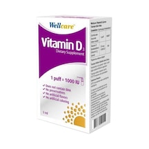 Wellcare Vitamin D3 1000 Iu Sprey Takviye Edici Gıda 5 Ml