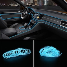 İce Blue Buz Mavi Neon İp Fitil 2 Metre - Işıklı Torpido Fitili
