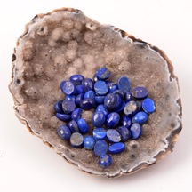 Lapis Lazuli Taşı Kabaşon - 6*8 mm Yüzük ve Kolye Taşı