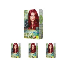 Natural Beauty Amonyaksız Set Saç Boyası 5.65 Nar Kızılı 4 Paketi