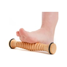 Ahşap Ayak Masaj Rulosu Foot Roller Kahverengi
