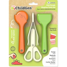 Childgen Oyun Hamuru Premium Modelleme Seti Roller, Makas, Spatula, Cımbız Mor