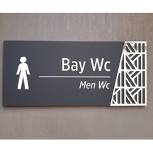 Soft Serisi Bay Wc Yönlendirme Kapı Isimliği