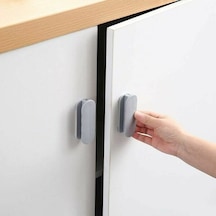 4 Adet Yapışkanlı Pencere Kolu, Yapışkanlı Kol, Yapışkanlı Kollar Sürgülü Kapı Pencere Dolap Çekmece Dolap Yardımcı Co.ukidge Gri + Bej