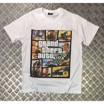 Stoned&Fame Gta, Oyun Baskılı Unisex %100 Pamuk Beyaz T-shirt Beyaz Stoned&Fame Gta, Oyun Baskılı Unisex %100 Pamuk Beyaz T-shirt Beyaz