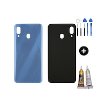 Samsung A30 Sm-a305f Uyumlu Arka Pil Kapağı Mavi + Montaj Seti Çok Renkli