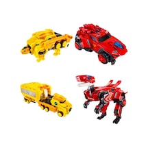 Dinoster Heroes Raptor Tron 3'ü 1 Arada Dönüşen Robot Figür 28 Cm Oyuncak Transformers Robot