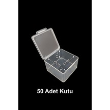 Plastik Şeffaf Küçük Kutu 4.5 x 4.5 x 2.5 CM 50 Adet