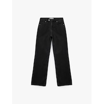 Koton Pamuklu Normal Bel Düz Paça Jean Pantolon - Straight Fit Jean Siyah 5wal40047md Siyah
