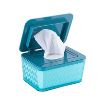 Mavi-ıslak Mendil Dispenseri Büyük Kapasiteli Mendil Dispenser Kutusu Mendil Kutus Geçirmez Mendil Kapaklı Kutu Peçetelik 46875140