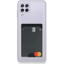 Newface Samsung Samsung Uyumlu Galaxy A22 Kılıf Kart Şeffaf Silikon - Şeffaf