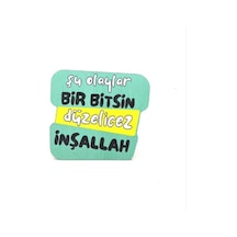 Şu Olaylar Bir Bitsin Baskılı Ahşap Bardak Altlığı