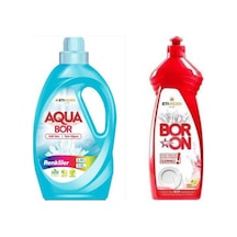 Aquabor Doğal Sıvı Çamaşır Deterjanı Renkliler Için 33 Yıkama Bulaşık Deterjanı 820 Ml.