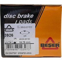 Beşer 3926 Arka Fren Balatası Crafter-Sprinter 06--