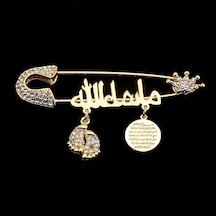Sahiaksesuar Arapça Maşallah Yazılı Bebek Yaka Iğnesi 34