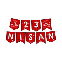 23 Nisan Kutlu Olsun Süsü Zikzak Banner Asma Çocuk Bayramı Milli Bayram Flama Ipli Bayrak Süs