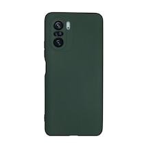 Xiaomi Poco F3 Uyumlu Kılıf Nano İçi Kadife Silikon - Koyu Yeşil