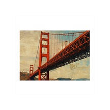 Golden Gate Köprüsü Eskizi Modern Mdf Tablo