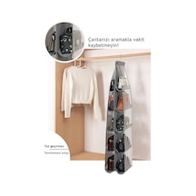 10 Cepli Dolap Içi Çanta Ve Ayakkabı Düzenleyici Geniş Hacimli Şeffaf Pencereli Organizer 125cmx37cm Diğer