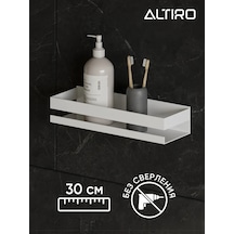 Delme Gerektirmeyen Beyaz 30 Cm Banyo Rafı 374238909 Beyaz