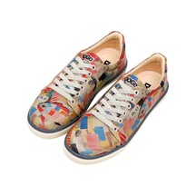 Kadın Vegan Deri Çok Renkli Sneakers - Hi Fish Tasarım