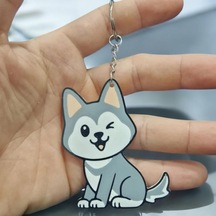 Sevimli Köpek Sevimli Figür Karakter Anahtarlık Çok Renkli