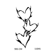 Airbrush Tattoo Dikenli Kalpler Yapışkanlı Stencil Süsleme Ve Boyama Kalıbı