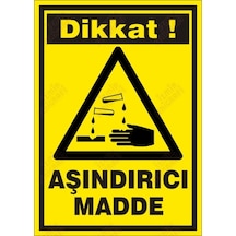 Dikkat Aşındırıcı Madde Levhası