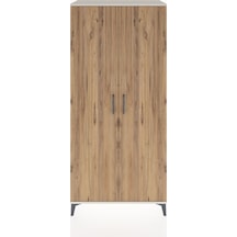 Hyperion Dolap 3 Raflı 2 Kapaklı Tek Askılı 88x44x195 Aytaşı-çam Aytaşı